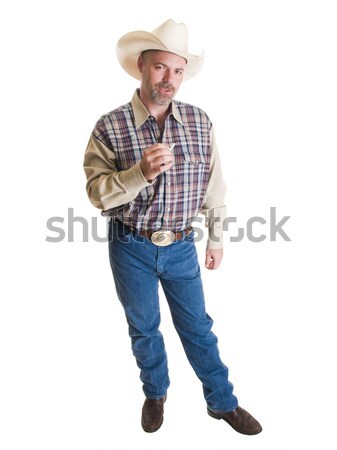 Cowboy with cigarette Stock photo © dgilder