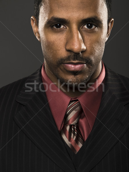 бизнесмен интенсивный уверенность афроамериканец Сток-фото © dgilder