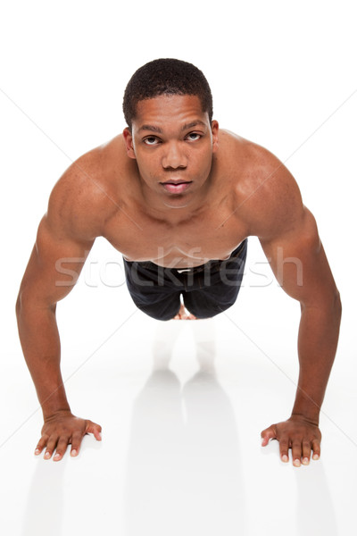 Foto stock: Muscular · homem · isolado