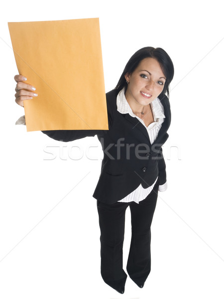 businesswoman - letter delivery Stock photo © dgilder