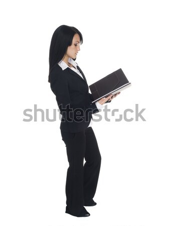 businesswoman - reading side Stock photo © dgilder