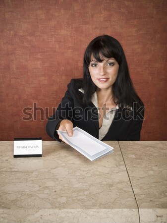 hotel - receptionist Stock photo © dgilder