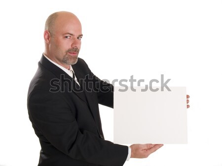 businessman with blank sign Stock photo © dgilder