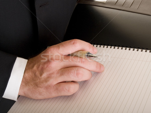hands - businessman writing Stock photo © dgilder