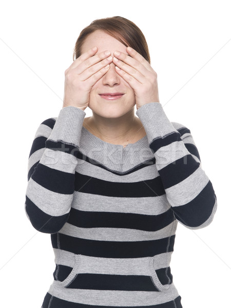 casual woman - see no evil Stock photo © dgilder