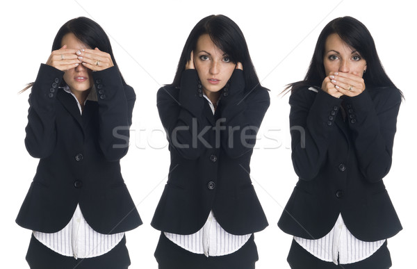 Isolated studio shot of a businesswoman Stock photo © dgilder