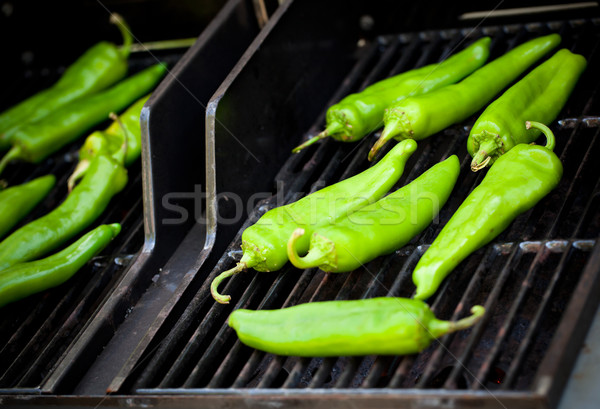 Stock photo: Produce - Summer _ Roasting Hatch Green Chilie