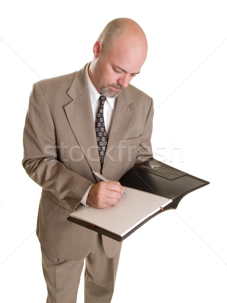 businessman taking notes Stock photo © dgilder