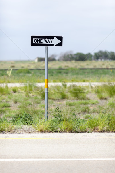 道路標識 農村 ワイオミング州 道路 ストックフォト © dgilder