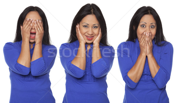 Casual Latina - No Evil Poses Stock photo © dgilder