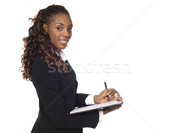 Businesswoman - taking notes Stock photo © dgilder