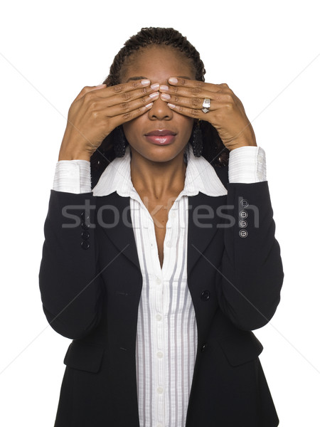 Businesswoman - See No Evil Stock photo © dgilder