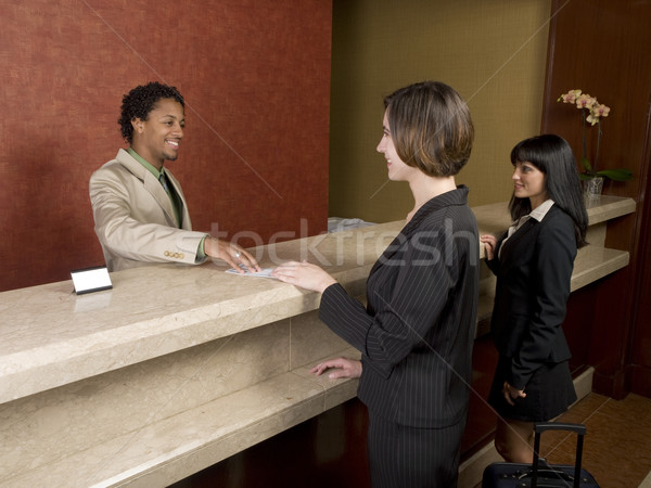 hotel - business travelers Stock photo © dgilder