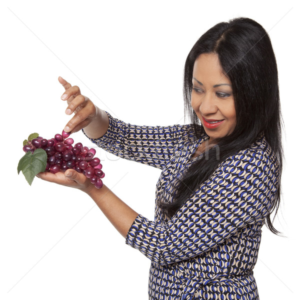 Casual Latina - grapes produce selection Stock photo © dgilder