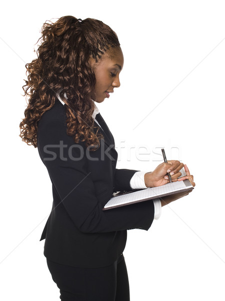 Businesswoman - taking notes Stock photo © dgilder