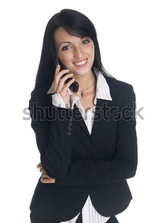 businesswoman - funny phone call Stock photo © dgilder