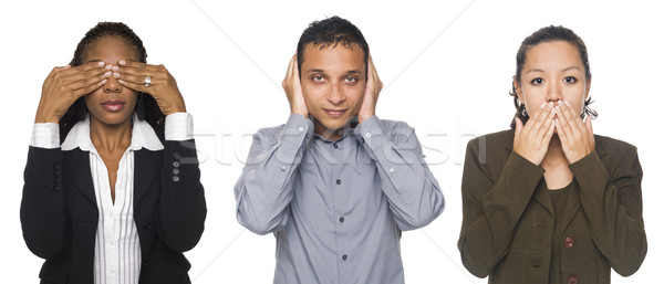 Stock photo: Businesspeople - No Evil