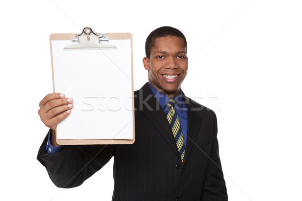 businessman - clipboard questionnaire Stock photo © dgilder