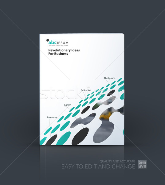 Stockfoto: Brochure · sjabloon · lay-out · dekken · ontwerp