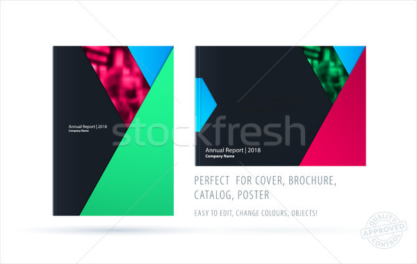 Download Abstract double-page brochure material design style with ...