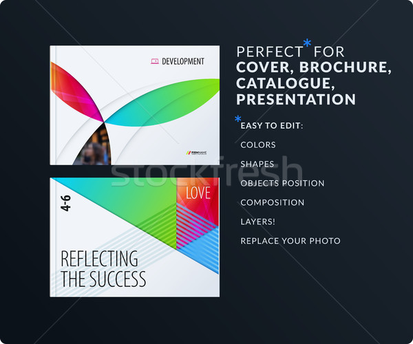 Material proiect prezentare sablon cerc Imagine de stoc © Diamond-Graphics