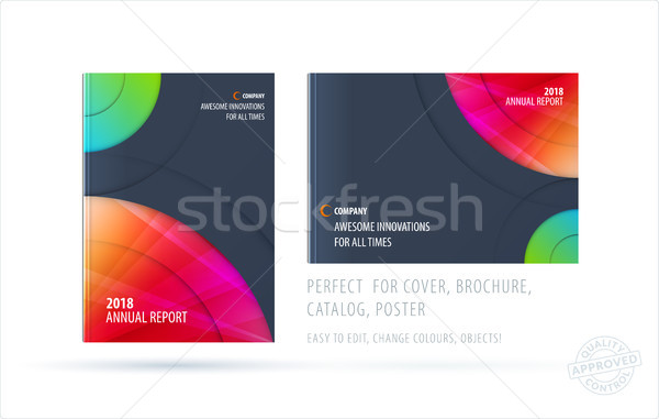 Brochure design modèle coloré modernes résumé [[stock_photo]] © Diamond-Graphics