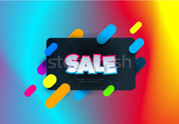 Satış afiş şablon dizayn renkli Stok fotoğraf © Diamond-Graphics