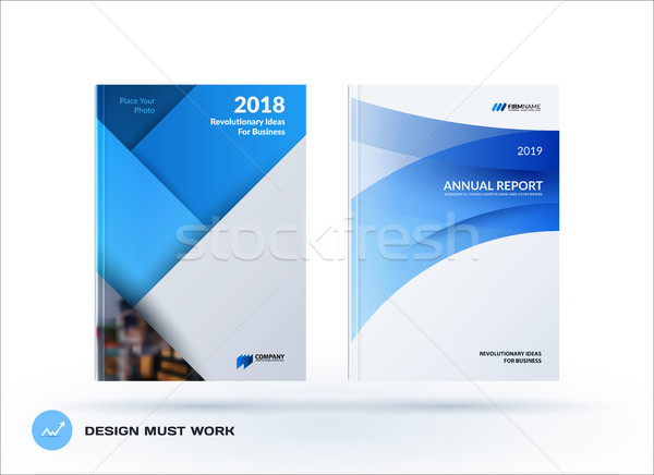 Material design of business brochure set, abstract horizontal cover Stock photo © Diamond-Graphics