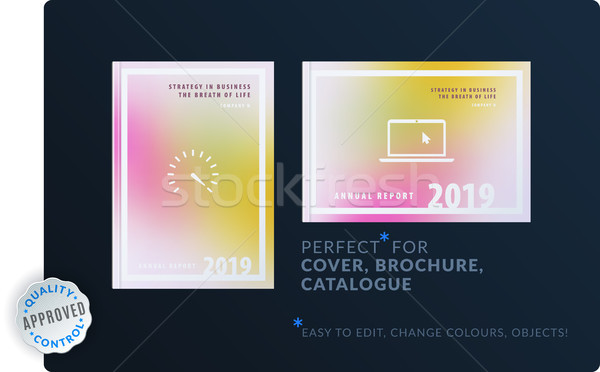 Download Template. Creative abstract design of brochure set ...