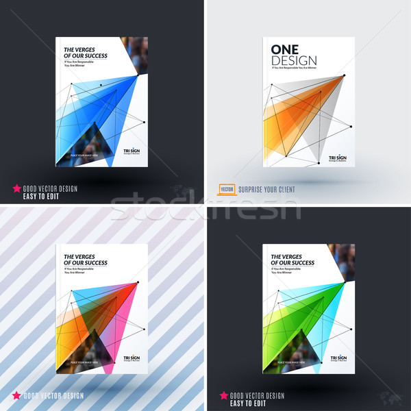 Set of design of brochure, abstract annual report, cover modern layout Stock photo © Diamond-Graphics