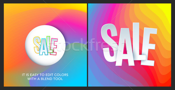 Verkauf Banner Vorlage Design farbenreich Stock foto © Diamond-Graphics