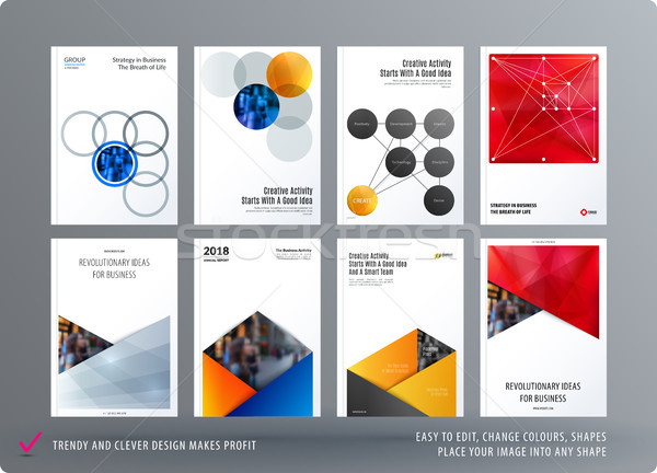 Brochure design modèle coloré modernes résumé [[stock_photo]] © Diamond-Graphics