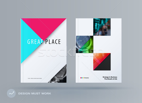 Brochure design modèle coloré modernes résumé [[stock_photo]] © Diamond-Graphics