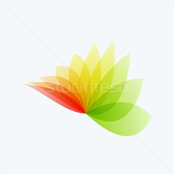 Stock photo: Abstract design of colourful vector elements for modern background with flower smooth shape for busi