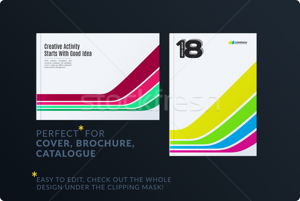 template creative abstract minimal design of brochure set annual catalogue cover template