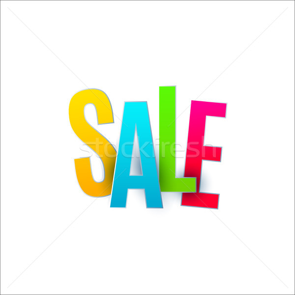Sale banner template design. Special offer, colourful letters for shopping, mall, trade, retail. Typ Stock photo © Diamond-Graphics