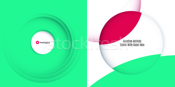 Set of abstract vector design for graphic template. Creative modern business background. Stock photo © Diamond-Graphics