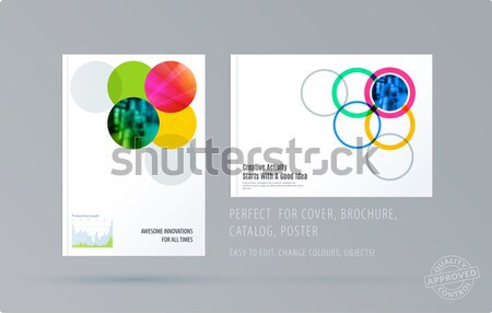 Brochure design modèle coloré modernes résumé [[stock_photo]] © Diamond-Graphics