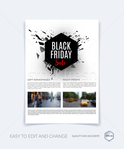 Brochure template layout, cover design annual report, magazine,  Stock photo © Diamond-Graphics