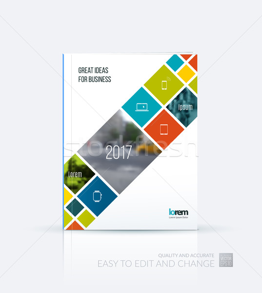 Stock photo: Brochure template layout, cover design annual report, magazine, 