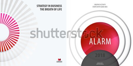 Set Business design of red abstract vector elements for graphic template. Modern background. Stock photo © Diamond-Graphics