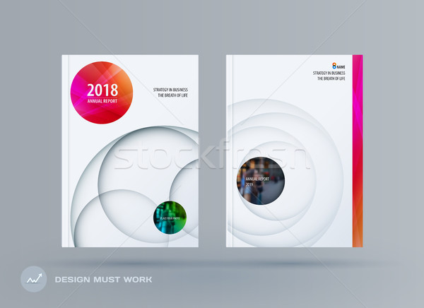 Brochure design modèle coloré Creative résumé [[stock_photo]] © Diamond-Graphics