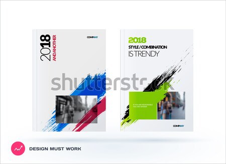 Set of artistic abstract design of business vector brochure Stock photo © Diamond-Graphics