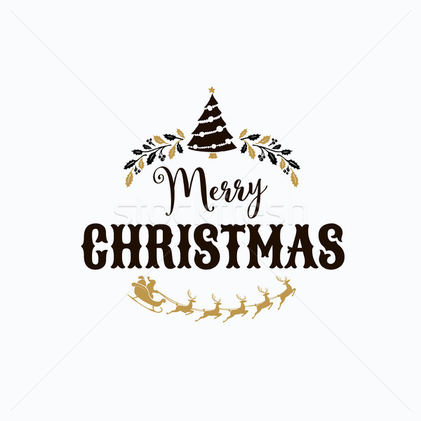 Merry Christmas lettering typography. Handwriting text design wi Stock photo © Diamond-Graphics