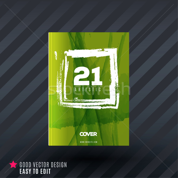 Abstract design of business vector brochure, template cover, playbill Stock photo © Diamond-Graphics