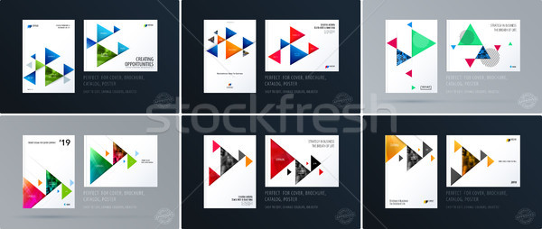 Brochure design modèle coloré modernes résumé [[stock_photo]] © Diamond-Graphics