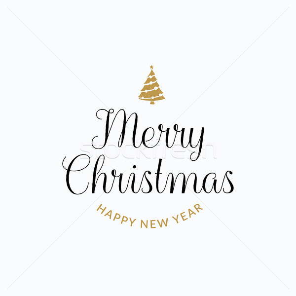 Merry Christmas lettering typography. Handwriting text design wi Stock photo © Diamond-Graphics