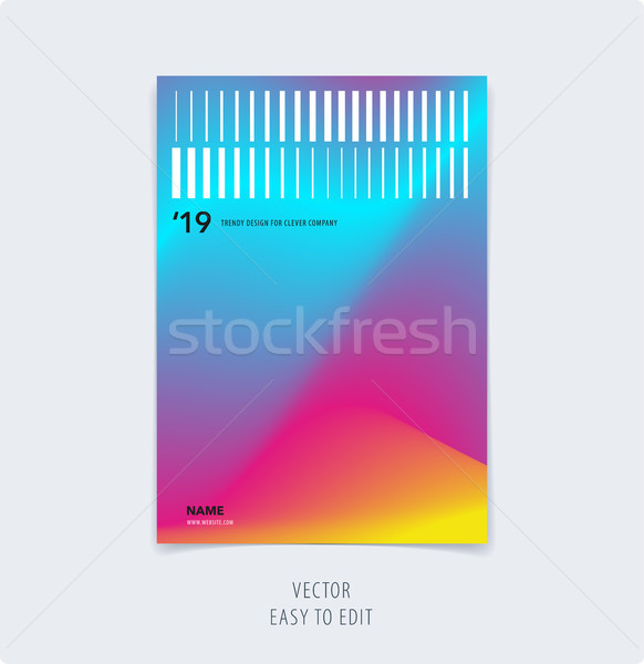 Abstract colourful graphic design of brochure in fluid liquid style with blurred smooth background. Stock photo © Diamond-Graphics