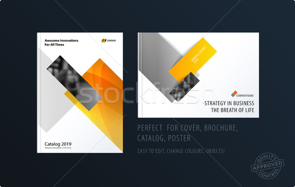 Download Brochure design rectangular template. Colourful modern ...