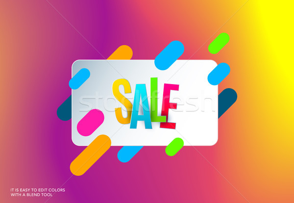 Sale banner template design on colourful background. Special offer for shopping, retail. Typography, Stock photo © Diamond-Graphics